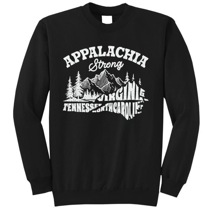 Appalachia Strong Mountain Outdoors Hiking Nc Tall Sweatshirt