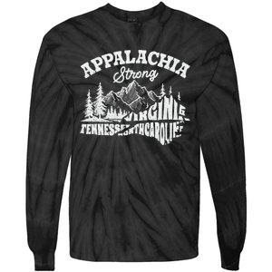 Appalachia Strong Mountain Outdoors Hiking Nc Tie-Dye Long Sleeve Shirt