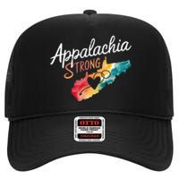 Appalachia Strong Nc Mountains High Crown Mesh Back Trucker Hat