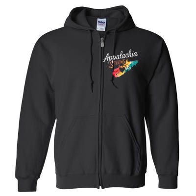 Appalachia Strong Nc Mountains Full Zip Hoodie