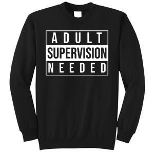 Adult Supervision Needed Funny Gift Sweatshirt