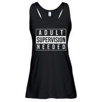 Adult Supervision Needed Funny Gift Ladies Essential Flowy Tank