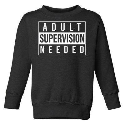 Adult Supervision Needed Funny Gift Toddler Sweatshirt