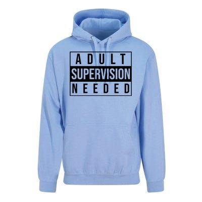 Adult Supervision Needed Funny Gift Unisex Surf Hoodie