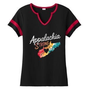 Appalachia Strong Nc Mountains Ladies Halftime Notch Neck Tee