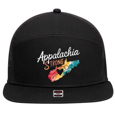 Appalachia Strong Nc Mountains 7 Panel Mesh Trucker Snapback Hat