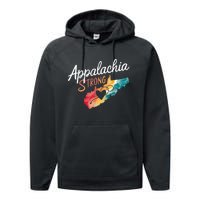 Appalachia Strong Nc Mountains Performance Fleece Hoodie