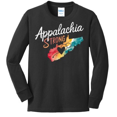 Appalachia Strong Nc Mountains Kids Long Sleeve Shirt