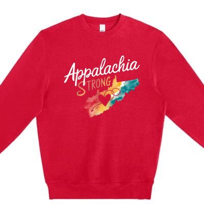 Appalachia Strong Nc Mountains Premium Crewneck Sweatshirt