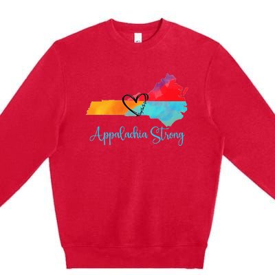 Appalachia Strong Nc Mountains Premium Crewneck Sweatshirt