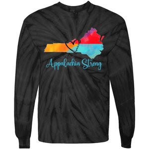 Appalachia Strong Nc Mountains Tie-Dye Long Sleeve Shirt