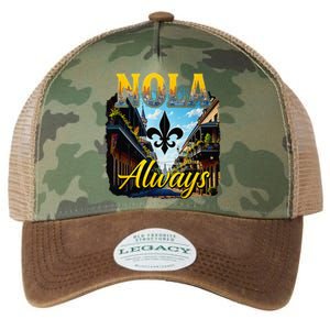 Always Support Nola Always Nola Never Forget New Orleans Legacy Tie Dye Trucker Hat