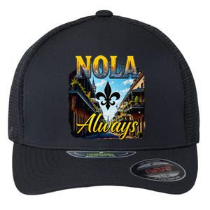 Always Support Nola Always Nola Never Forget New Orleans Flexfit Unipanel Trucker Cap