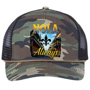 Always Support Nola Always Nola Never Forget New Orleans Retro Rope Trucker Hat Cap