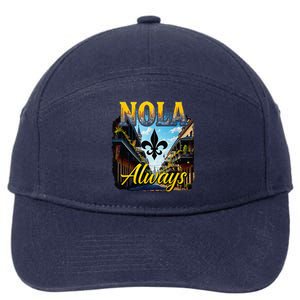 Always Support Nola Always Nola Never Forget New Orleans 7-Panel Snapback Hat