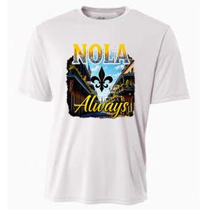 Always Support Nola Always Nola Never Forget New Orleans Cooling Performance Crew T-Shirt