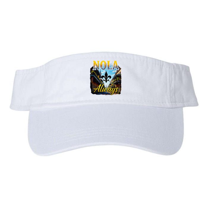 Always Support Nola Always Nola Never Forget New Orleans Valucap Bio-Washed Visor