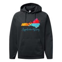 Appalachia Strong Nc Mountains Performance Fleece Hoodie