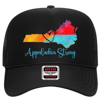 Appalachia Strong Nc Mountains High Crown Mesh Back Trucker Hat