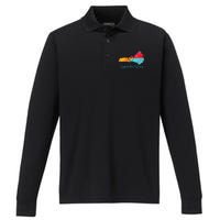 Appalachia Strong Nc Mountains Performance Long Sleeve Polo