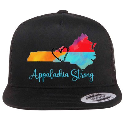 Appalachia Strong Nc Mountains Flat Bill Trucker Hat