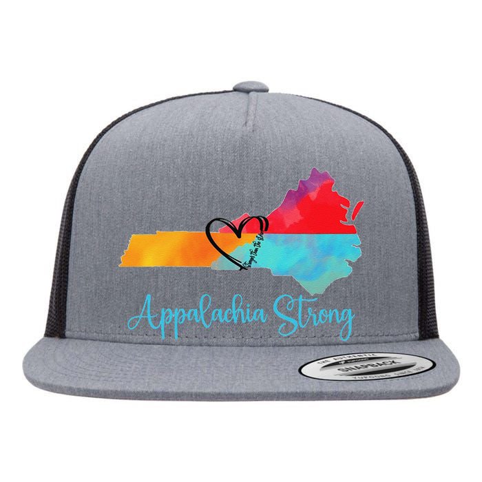 Appalachia Strong Nc Mountains Flat Bill Trucker Hat