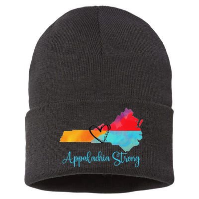 Appalachia Strong Nc Mountains Sustainable Knit Beanie