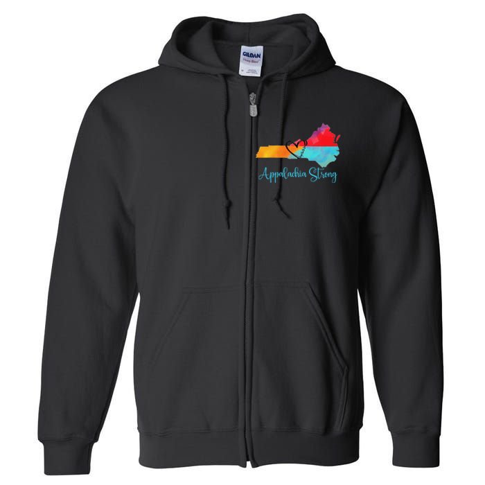 Appalachia Strong Nc Mountains Full Zip Hoodie