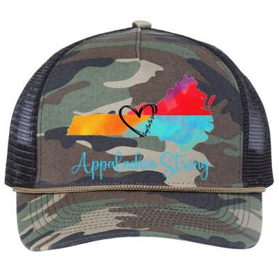 Appalachia Strong Nc Mountains Retro Rope Trucker Hat Cap