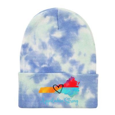 Appalachia Strong Nc Mountains Tie Dye 12in Knit Beanie