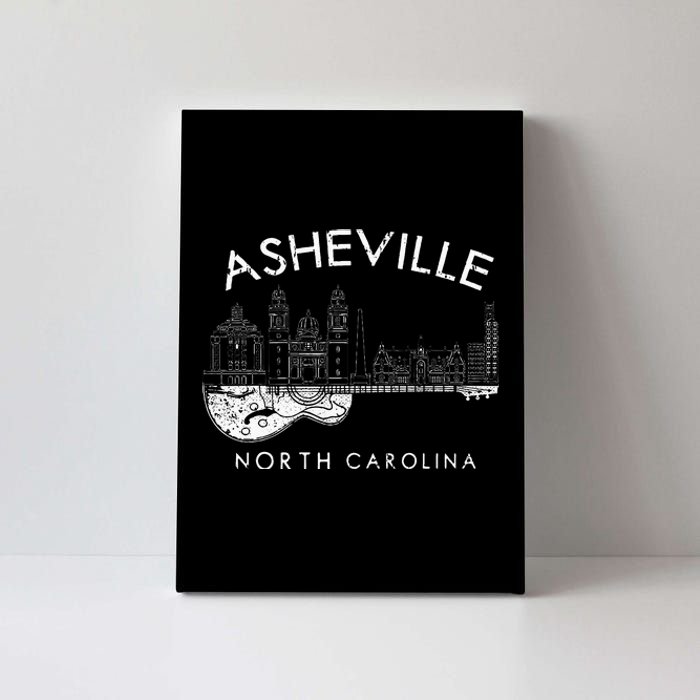 Asheville Souvenir North Carolina Lover Music Guitar Canvas