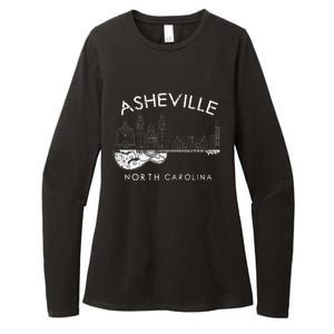 Asheville Souvenir North Carolina Lover Music Guitar Womens CVC Long Sleeve Shirt