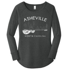 Asheville Souvenir North Carolina Lover Music Guitar Women's Perfect Tri Tunic Long Sleeve Shirt