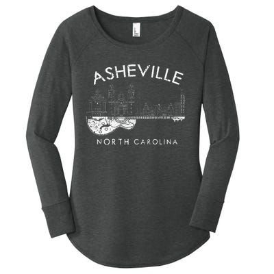 Asheville Souvenir North Carolina Lover Music Guitar Women's Perfect Tri Tunic Long Sleeve Shirt