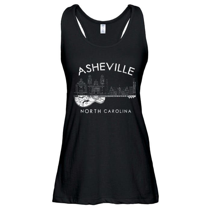 Asheville Souvenir North Carolina Lover Music Guitar Ladies Essential Flowy Tank