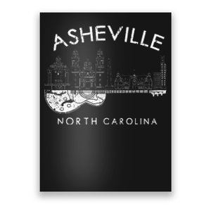 Asheville Souvenir North Carolina Lover Music Guitar Poster