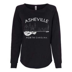 Asheville Souvenir North Carolina Lover Music Guitar Womens California Wash Sweatshirt