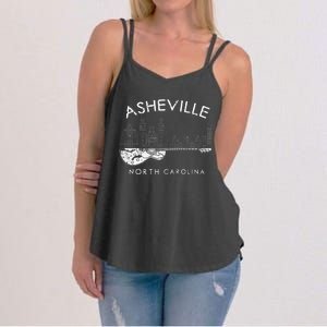 Asheville Souvenir North Carolina Lover Music Guitar Women's Strappy Tank