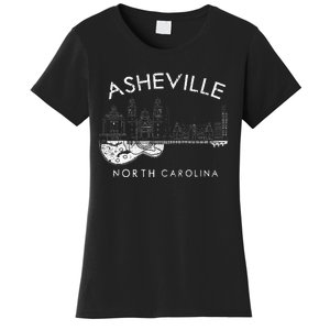 Asheville Souvenir North Carolina Lover Music Guitar Women's T-Shirt