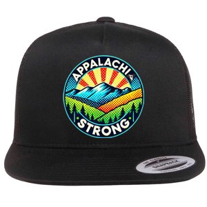 Appalachia Strong Nc Mountains Asheville Tennessee Gift Flat Bill Trucker Hat