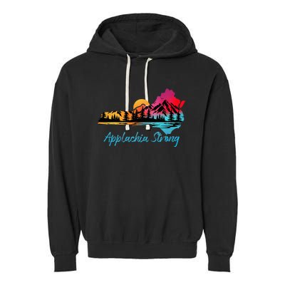 Appalachia Strong Nc Mountains Sunset Nature Lovers Garment-Dyed Fleece Hoodie