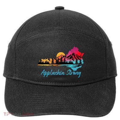 Appalachia Strong Nc Mountains Sunset Nature Lovers 7-Panel Snapback Hat