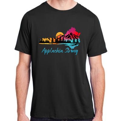 Appalachia Strong Nc Mountains Sunset Nature Lovers Adult ChromaSoft Performance T-Shirt