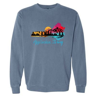 Appalachia Strong Nc Mountains Sunset Nature Lovers Garment-Dyed Sweatshirt