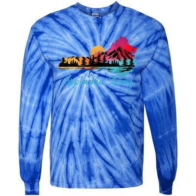 Appalachia Strong Nc Mountains Sunset Nature Lovers Tie-Dye Long Sleeve Shirt