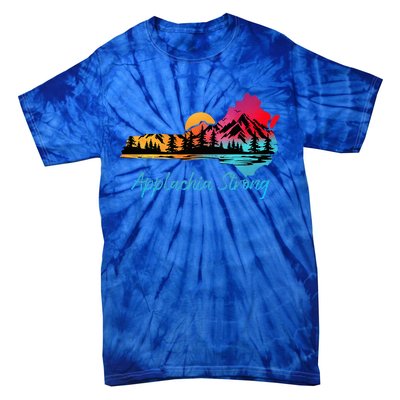 Appalachia Strong Nc Mountains Sunset Nature Lovers Tie-Dye T-Shirt