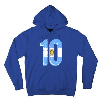 Argentina Soccer Number 10 Football Futbol Numero 10 Meaningful Gift Tall Hoodie