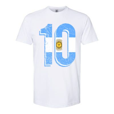 Argentina Soccer Number 10 Football Futbol Numero 10 Meaningful Gift Softstyle® CVC T-Shirt