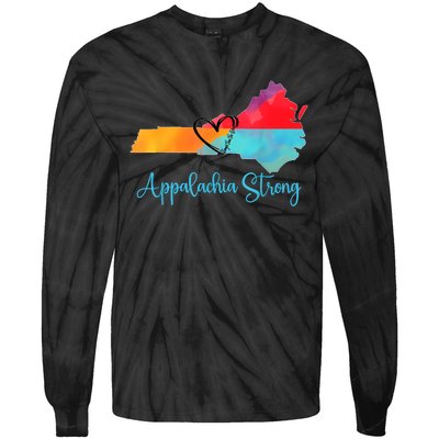 Appalachia Strong Nc Mountains Tie-Dye Long Sleeve Shirt