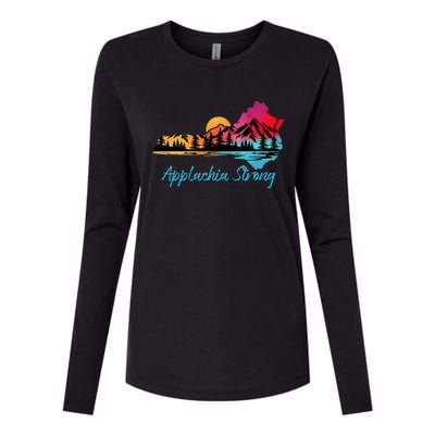 Appalachia Strong Nc Mountains Sunset Nature Lovers Womens Cotton Relaxed Long Sleeve T-Shirt